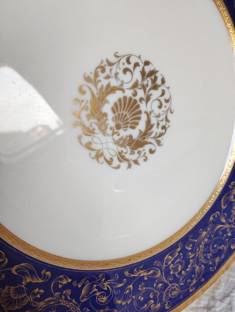 豪華　コバルトブループレート　31㎝　5枚ニッコー