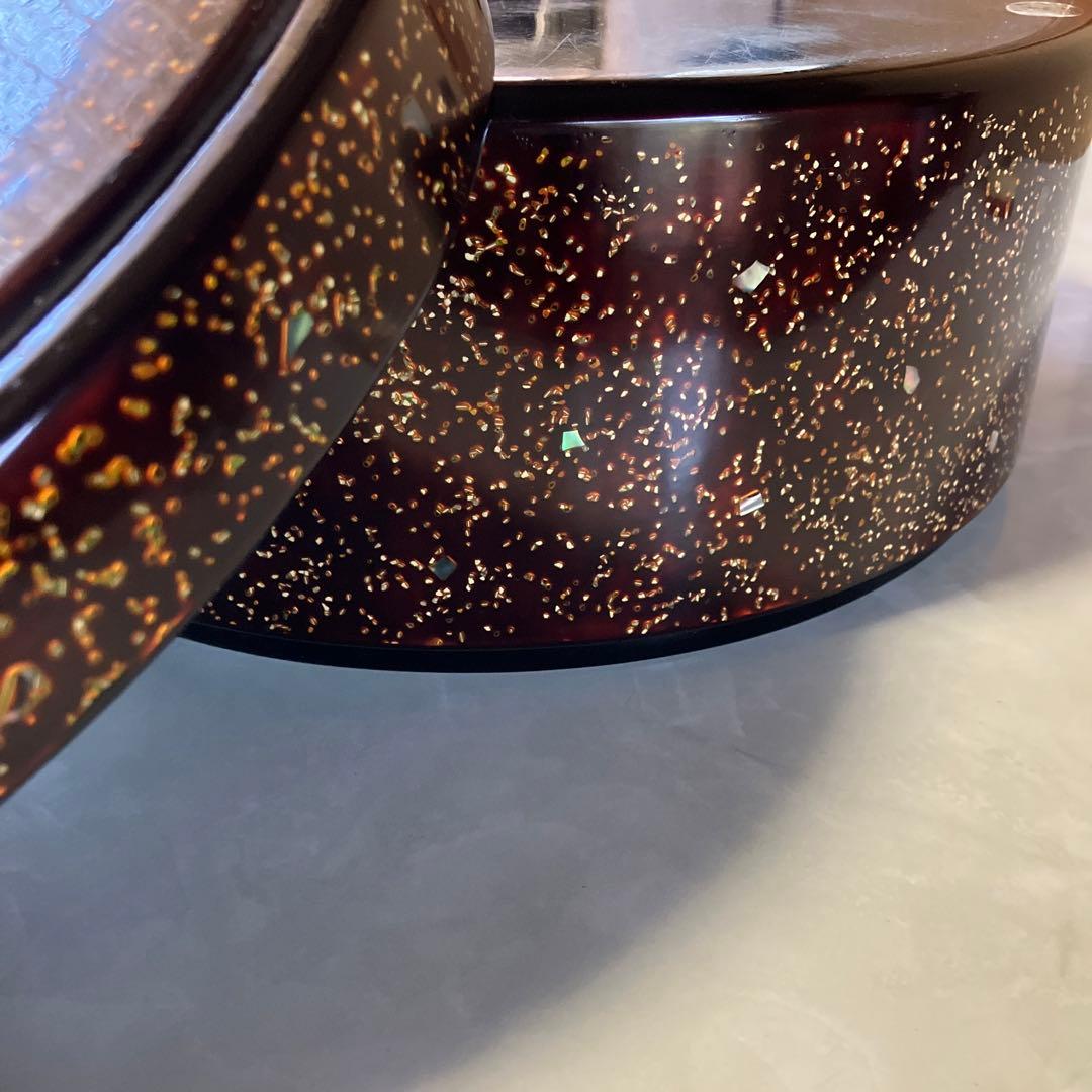 茶びつ 箱膳 高級木製漆器 螺鈿 梅花