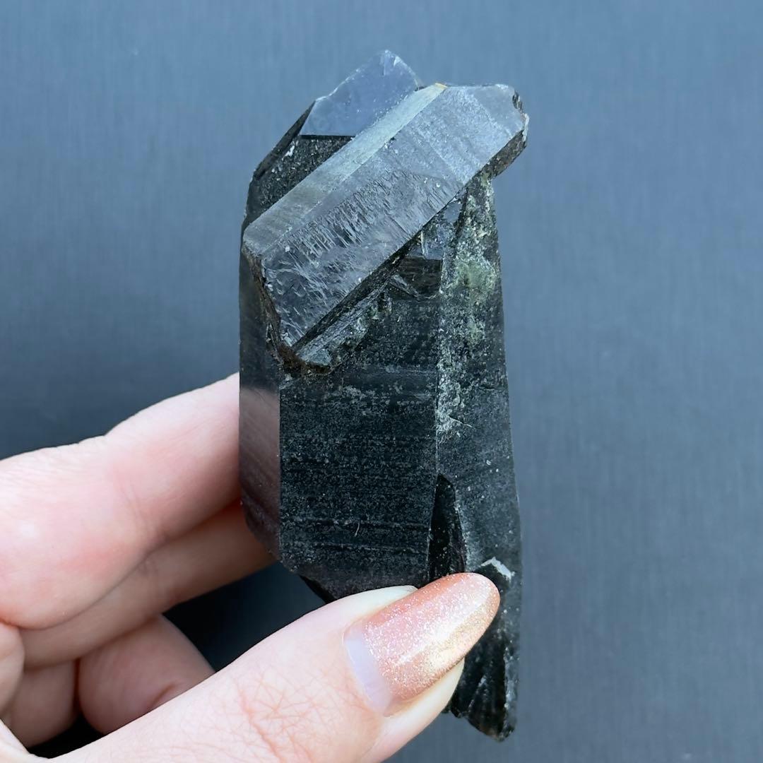 モリオン 黒水晶 天然無処理 原石 MY1234
