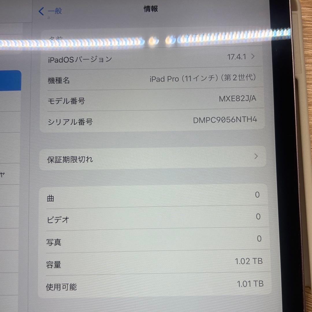 ケース付 iPad Pro 第二世代 1TB Wi-Fi+Cellular 本体