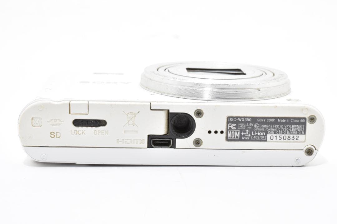 ＜1122＞現状品SONY WX350ホワイト 訳ありE:62:10 エラーあり