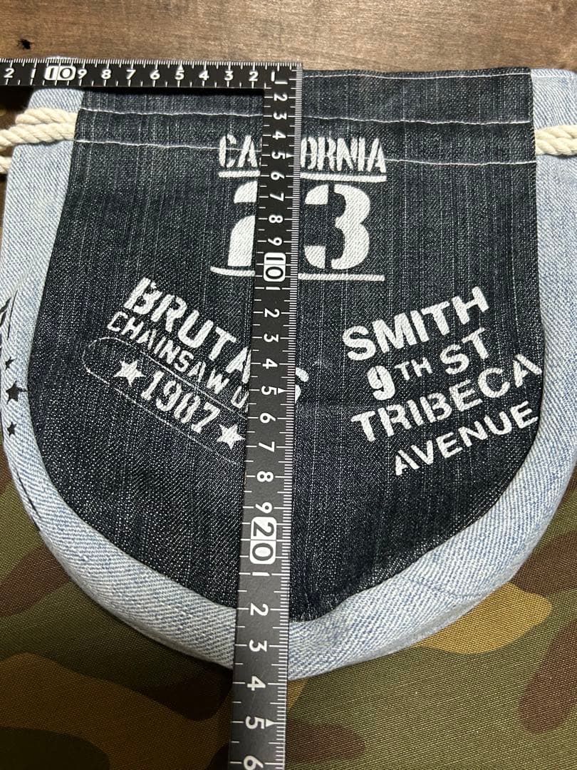 リメイクデニムマチ付き巾着セット！　No.794