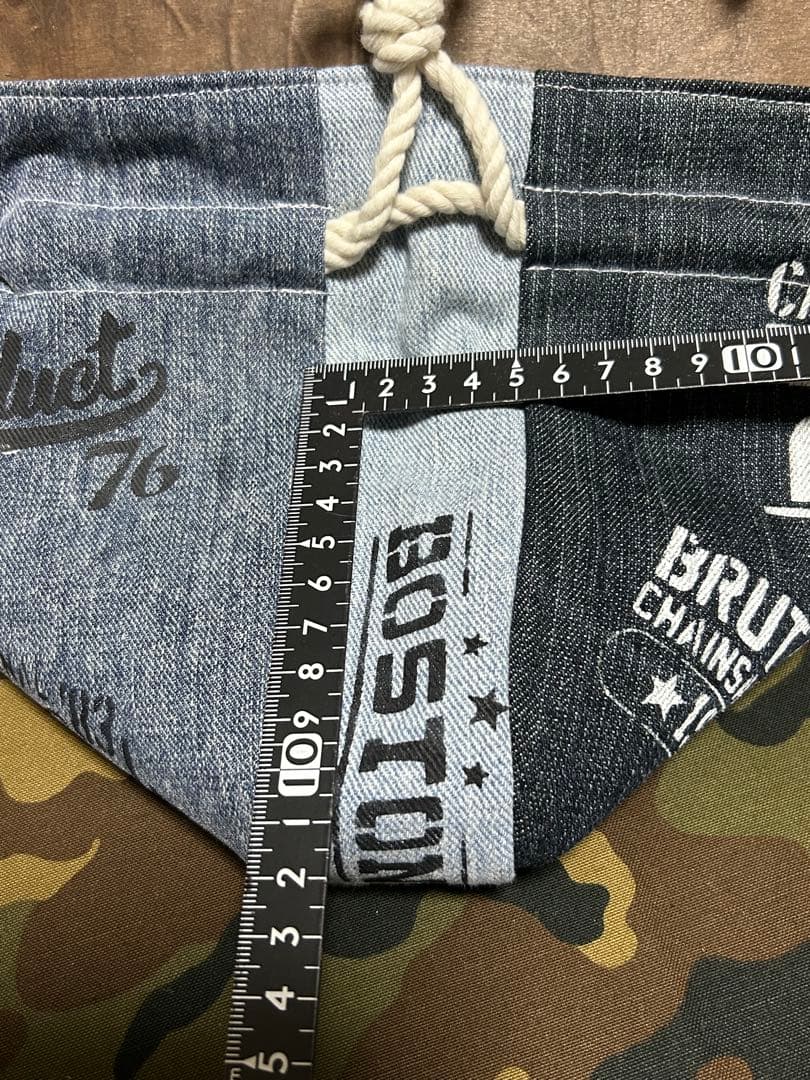 リメイクデニムマチ付き巾着セット！　No.794