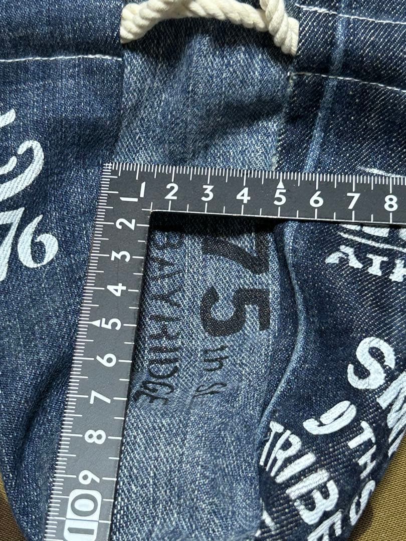 リメイクデニムマチ付き巾着セット！　No.794