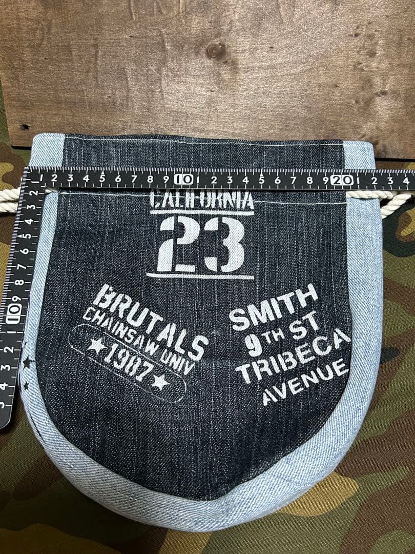 リメイクデニムマチ付き巾着セット！　No.794