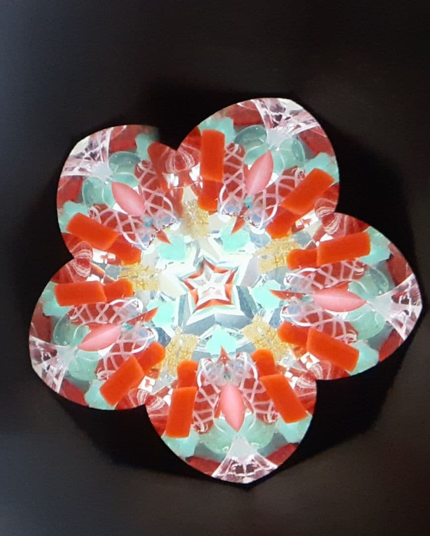 万華鏡　ステンドグラス　オイル　梅