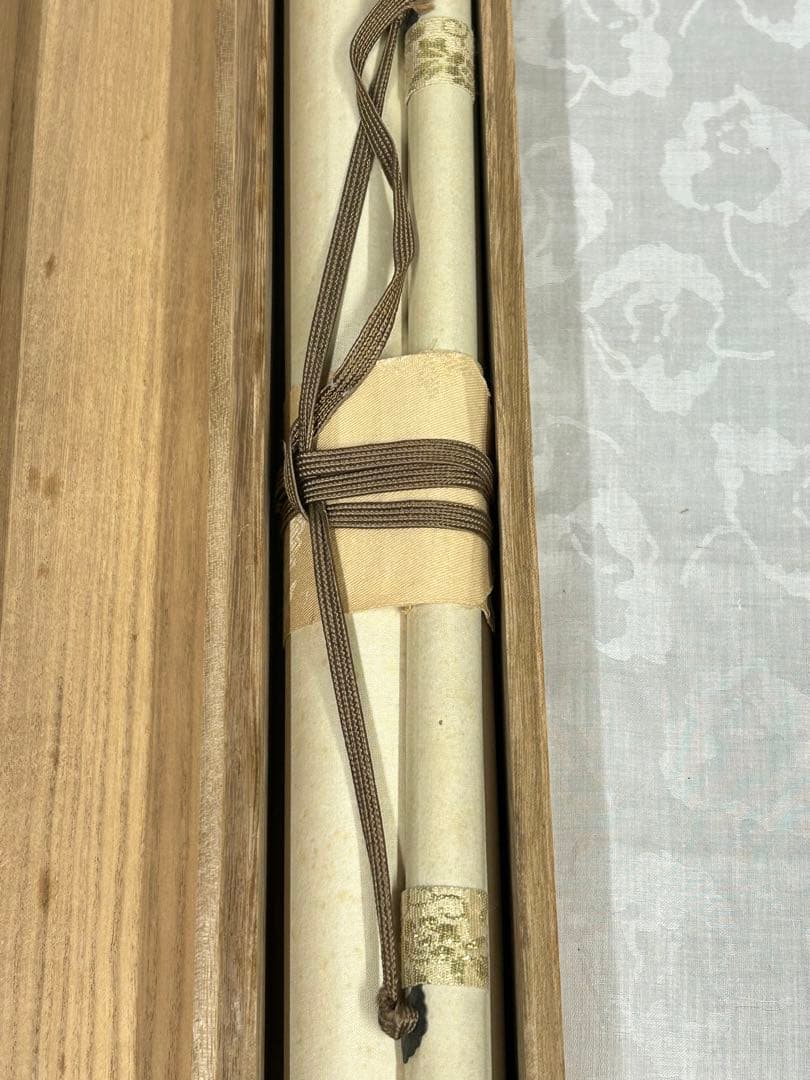 掛け軸 掛軸　無地箱あり　花　鳥　007