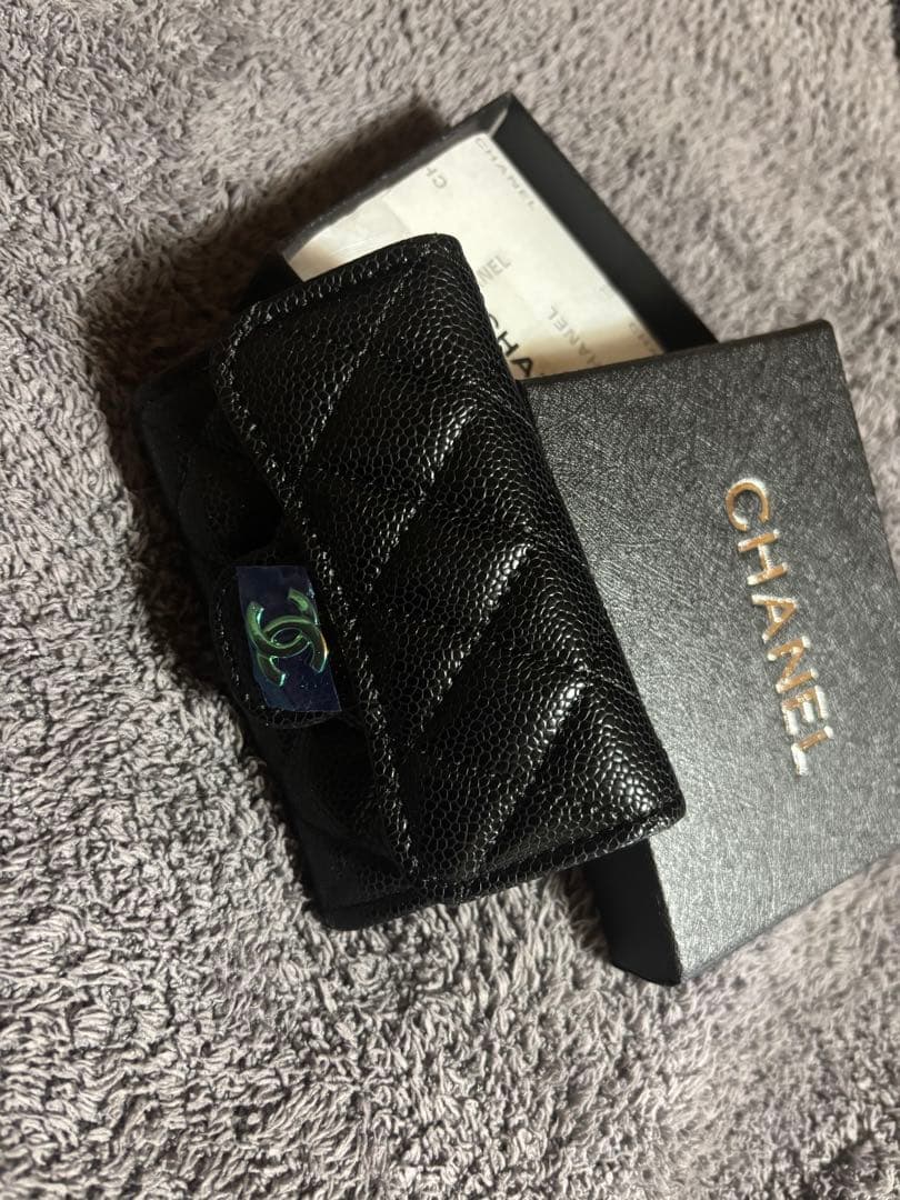 CHANEL ブラックレザー ケース
