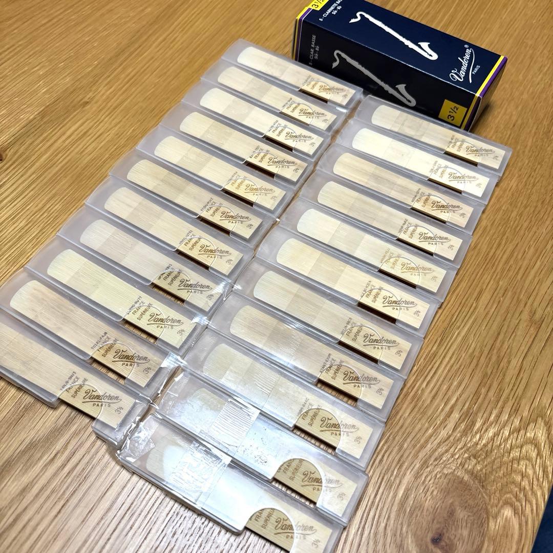 【22枚（4箱分超）】バスクラリネット用リード 青箱3半