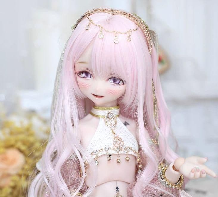 AX38 BJD 1/3 人形 ドール　用ウィッグ カツラ 耐熱 ハンドメイド