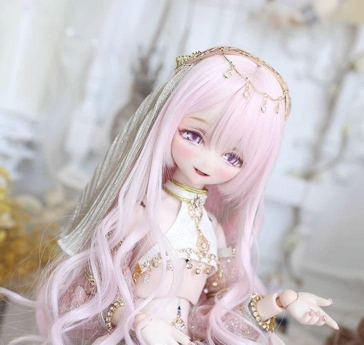 AX38 BJD 1/3 人形 ドール　用ウィッグ カツラ 耐熱 ハンドメイド