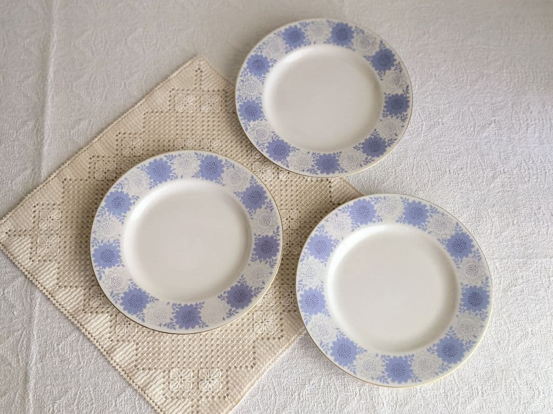 * old arabia ❀ * コバルトブルーのお花 ケーキプレート