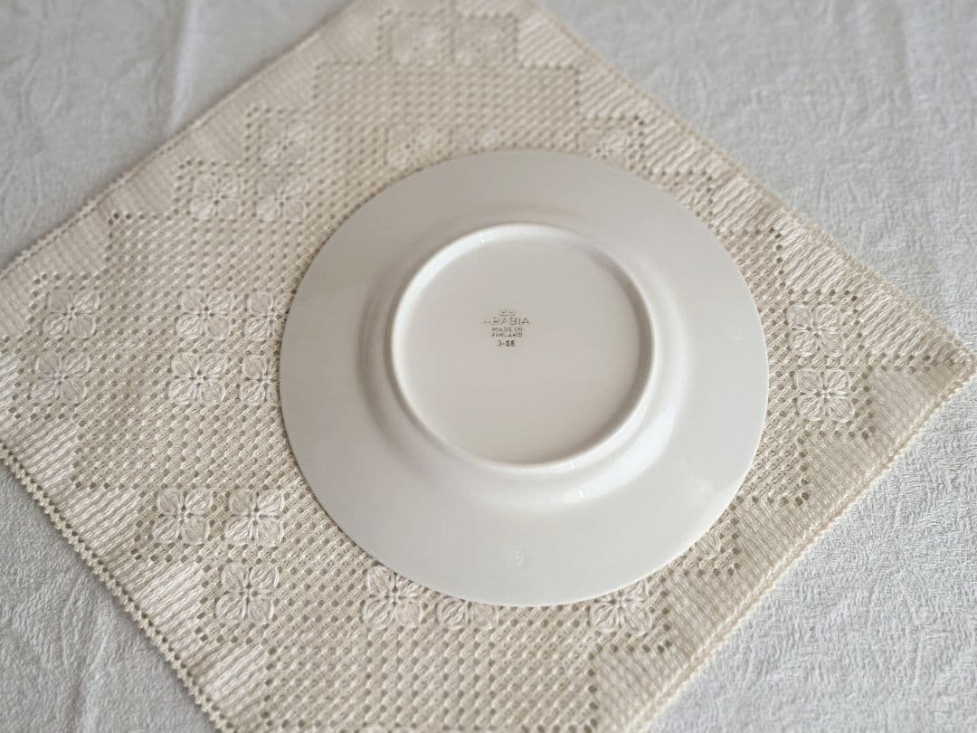 * old arabia ❀ * コバルトブルーのお花 ケーキプレート