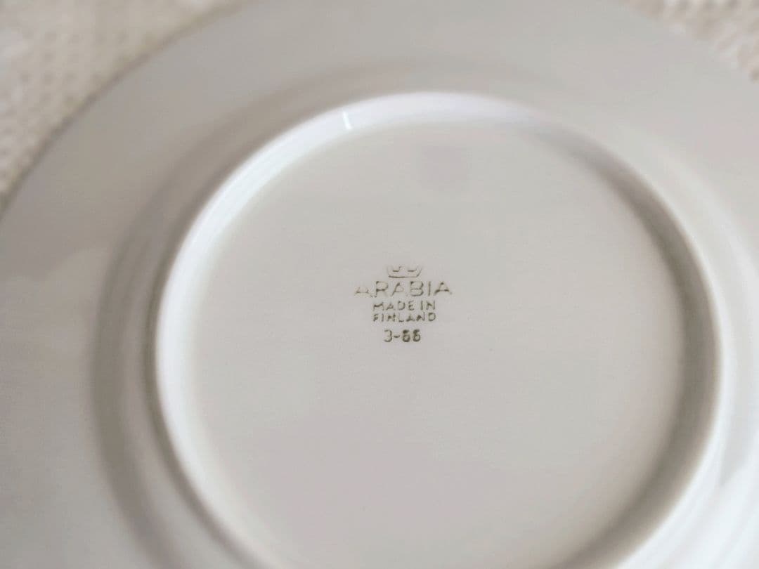 * old arabia ❀ * コバルトブルーのお花 ケーキプレート