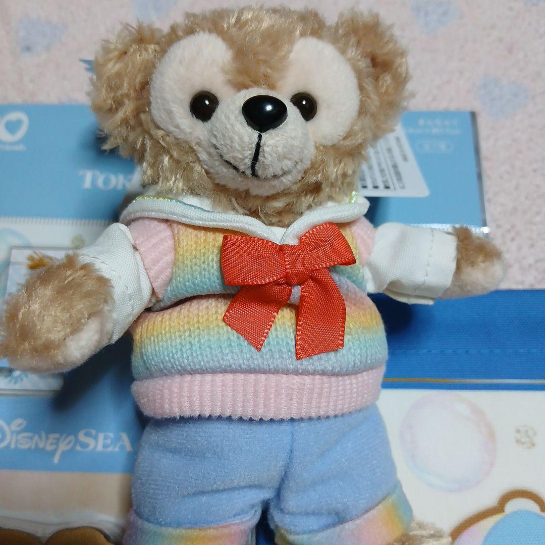 ディズニーシー ダッフィー ぬいぐるみバッジ+カラビナ+きんちゃく