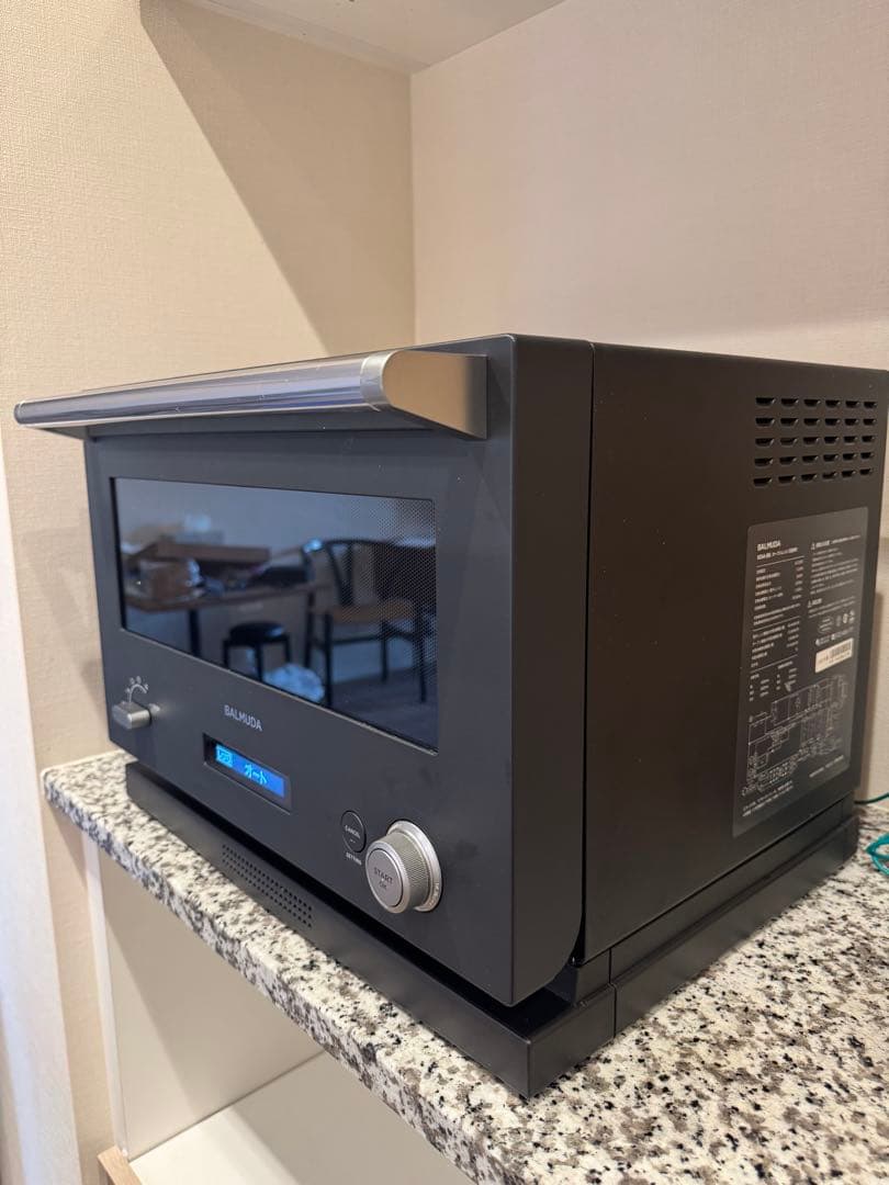 し*医様 BALMUDA オーブンレンジ ブラック　K04-BK