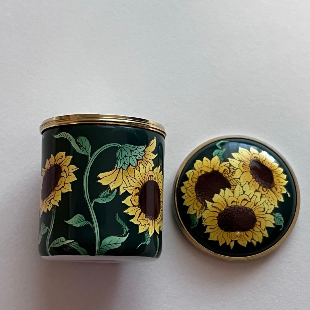ハルシオンデイズ エナメル　小物入れ　サンフラワー　ひまわり