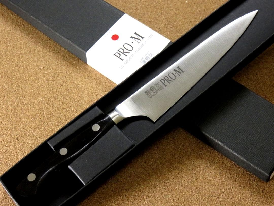 関の刃物 ペティナイフ 130mm PRO-M 鍔付一体型 小型 両刃 果物包丁