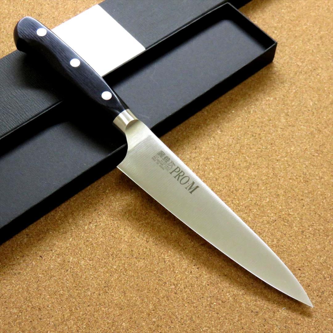 関の刃物 ペティナイフ 130mm PRO-M 鍔付一体型 小型 両刃 果物包丁