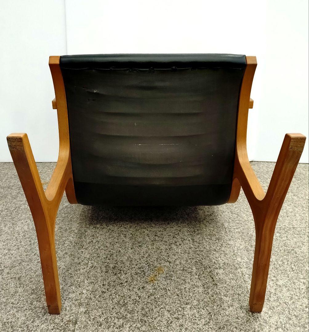 天童木工 ヘロンチェア ヴィンテージ品 ブラックレザー