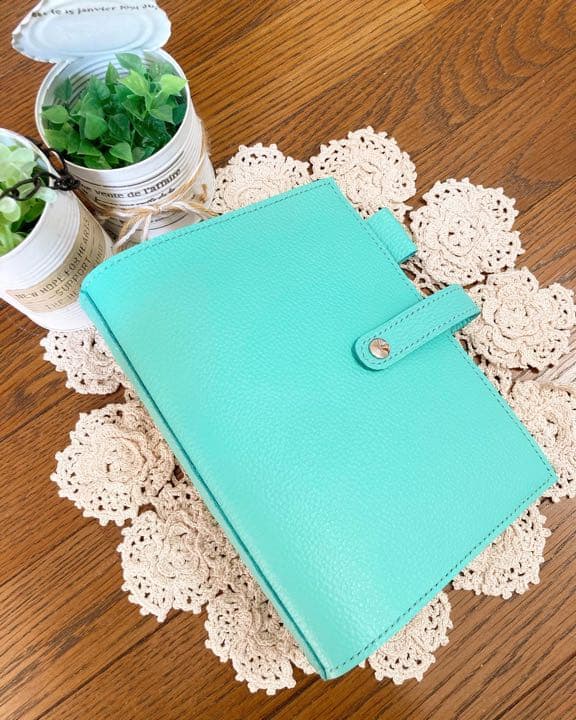 もっち様オーダー専用ページ　A5 システム手帳　牛革　ティファニーブルー