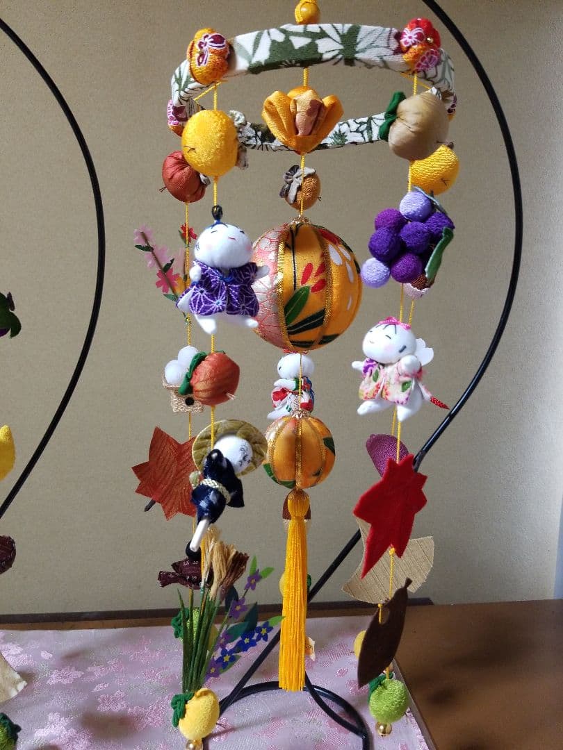 「お月見の吊し飾り」+「秋の吊し飾り」