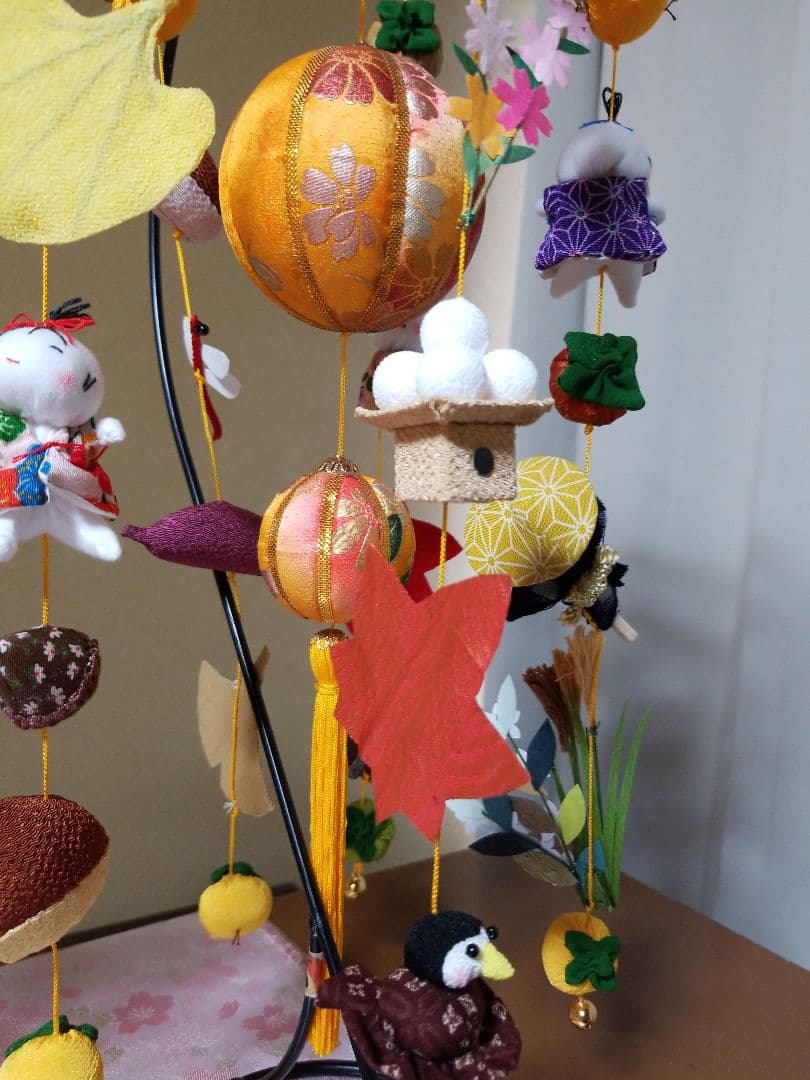 「お月見の吊し飾り」+「秋の吊し飾り」