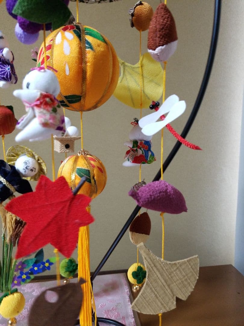 「お月見の吊し飾り」+「秋の吊し飾り」