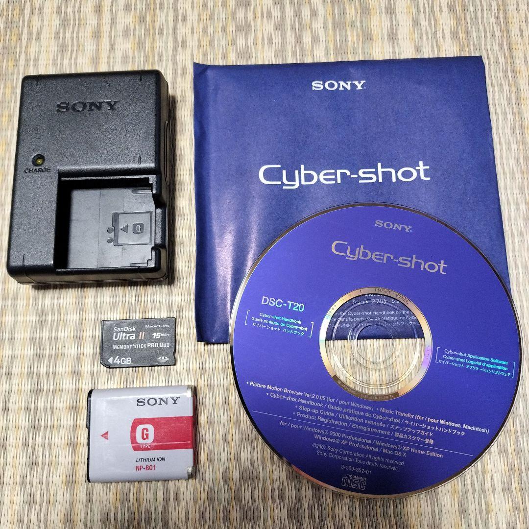 美品 SONY Cyber-shot DSC-T20 ピンク メモリ＆充電器付き
