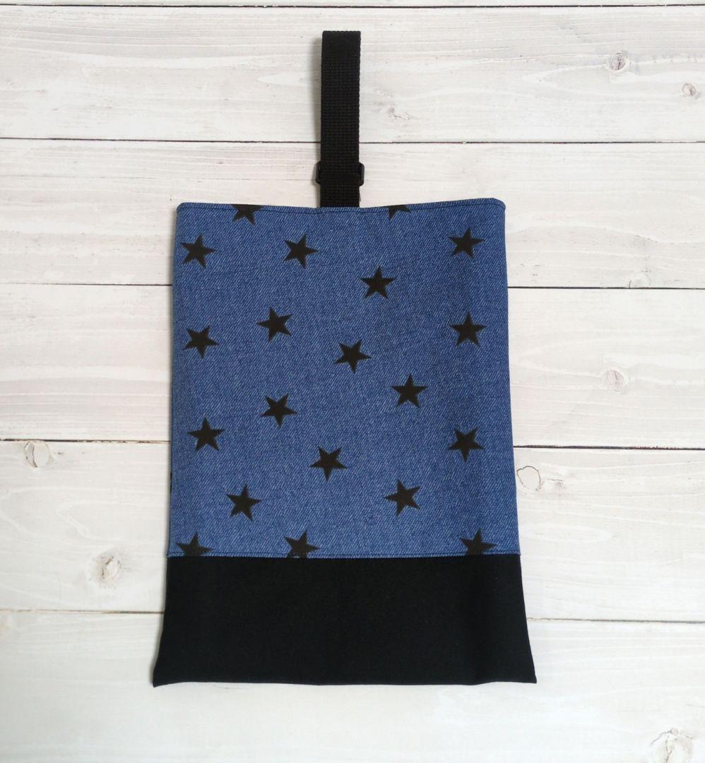 上靴入れ（ネイビー×黒の星）