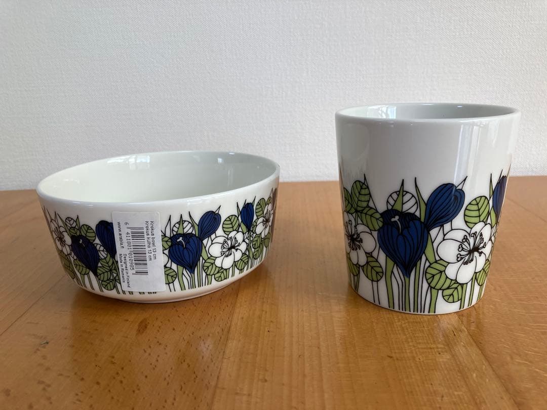 【新品】アラビア Krokus / クロッカス 復刻版　ボウル&マグカップ