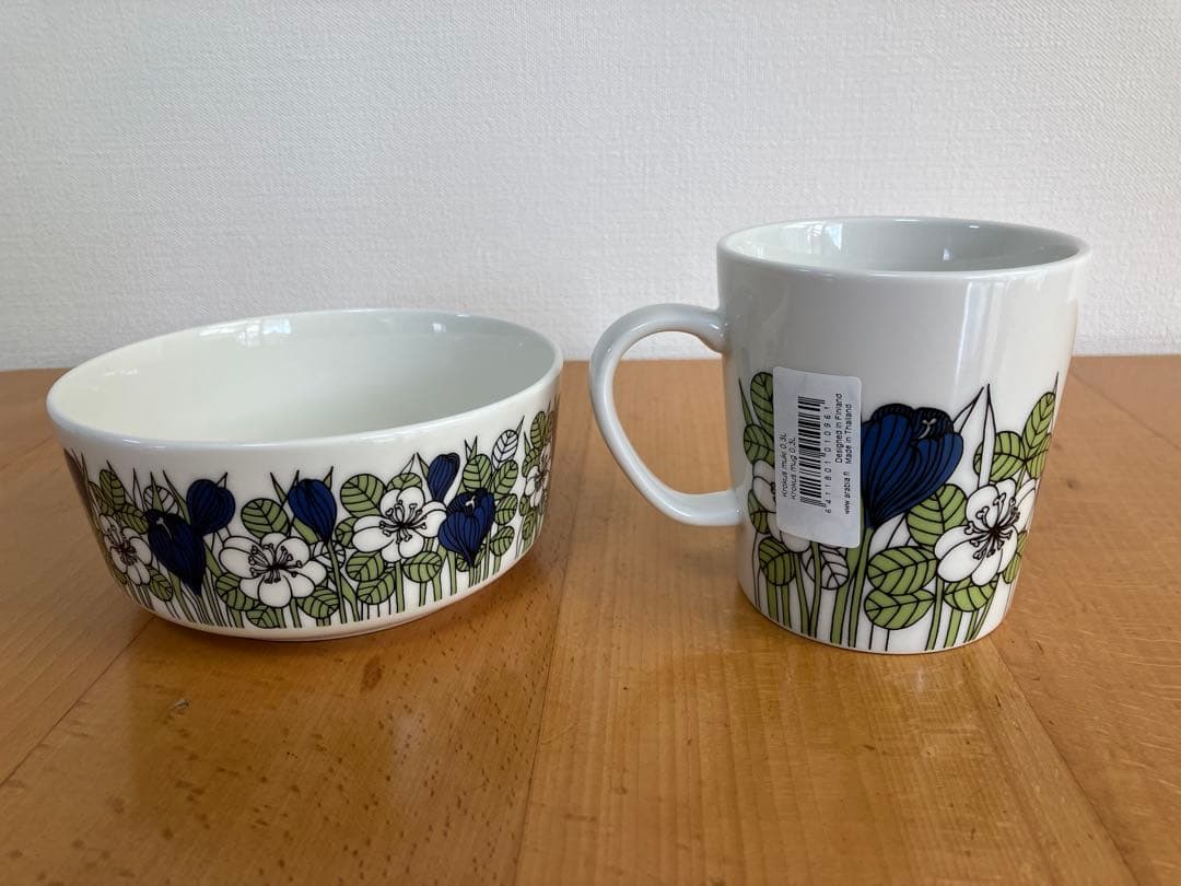 【新品】アラビア Krokus / クロッカス 復刻版　ボウル&マグカップ