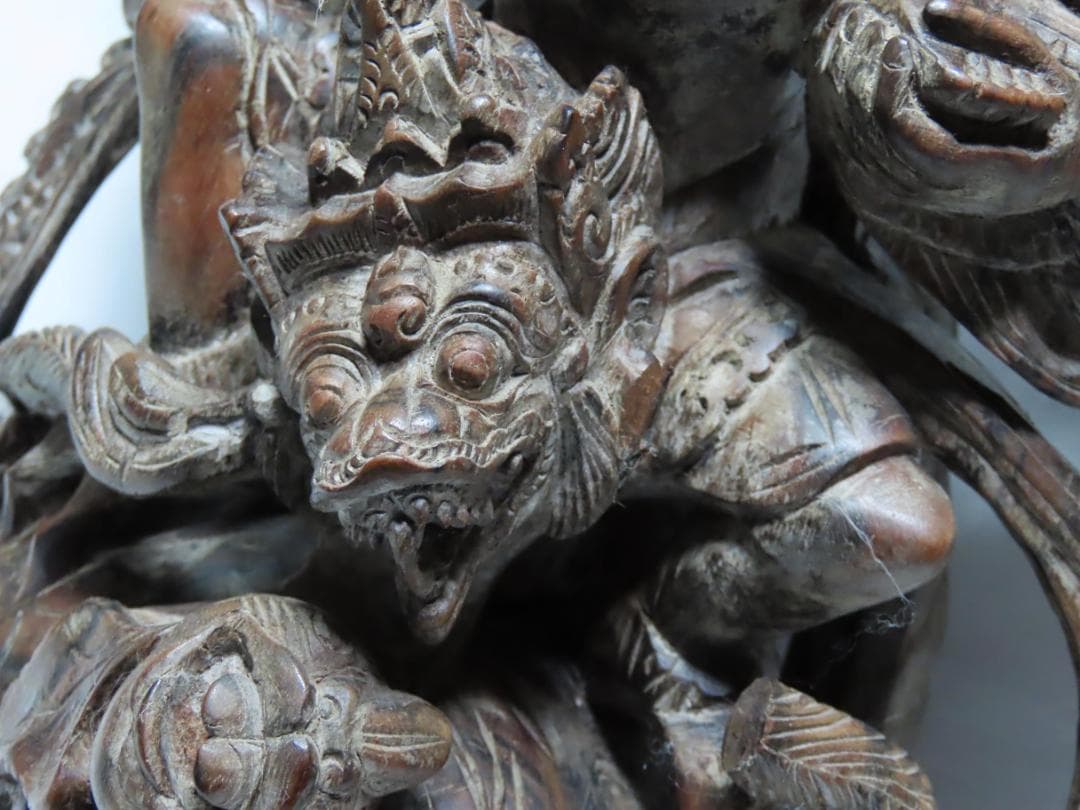 バリ 木彫り ガルーダ ヴィシュヌ神 33cm