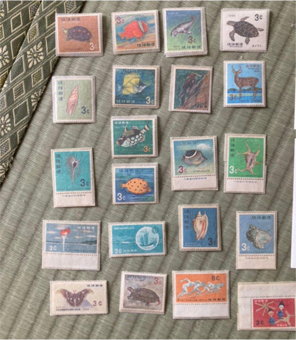 高*田様 超貴重 琉球切手 未使用シート 25枚セット ＋おまけ 古切手 ヴィン