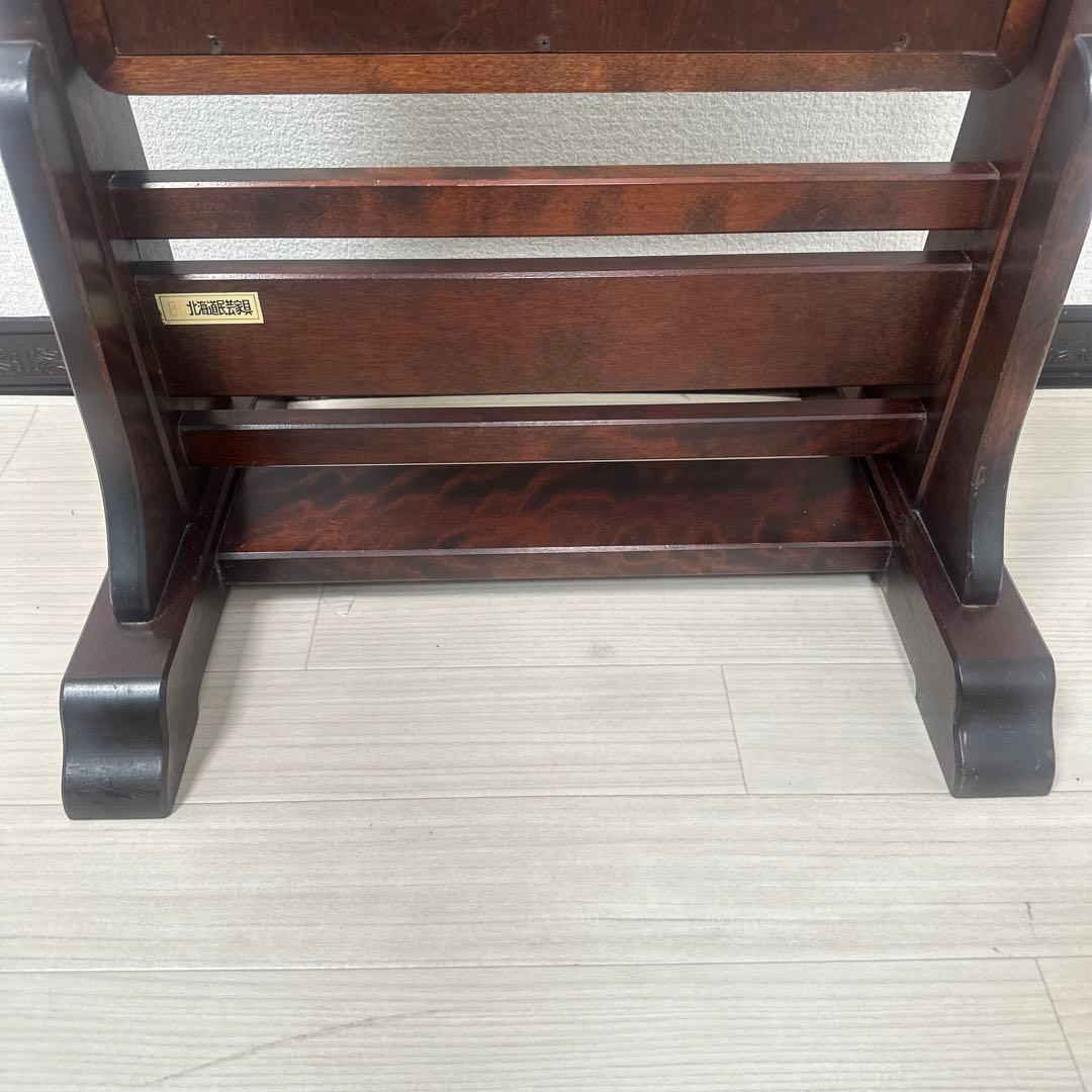 北海道民芸 スタンドミラー 鏡 姿見 全身鏡 樺材 無垢材 和家具 i1※