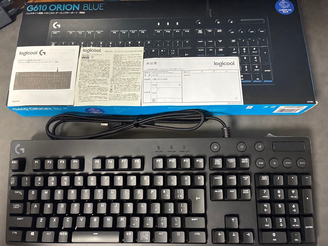 ほぼ新品 Logicool G610BL 青軸 ゲーミングキーボード メカニカル