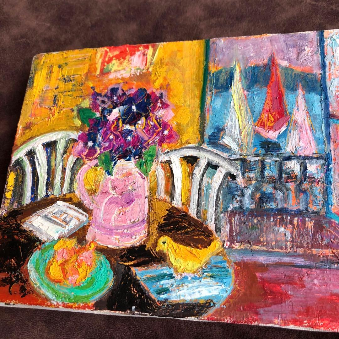 【一点もの】日展会友 光風会会員 洋画家 谷岡経津子　油絵【号12万】直筆サイン