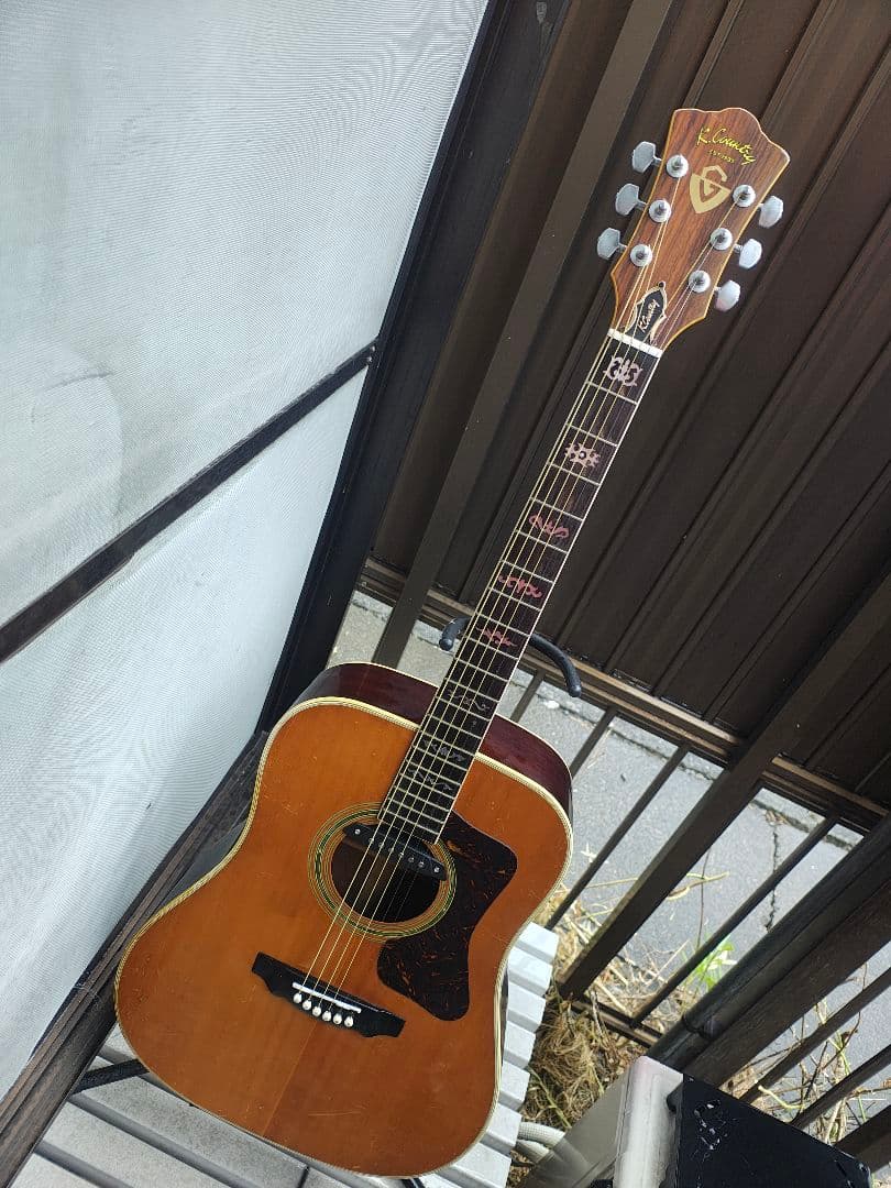 春日楽器 K.Country D-380 1975年製 ホール&コンタクトPU付