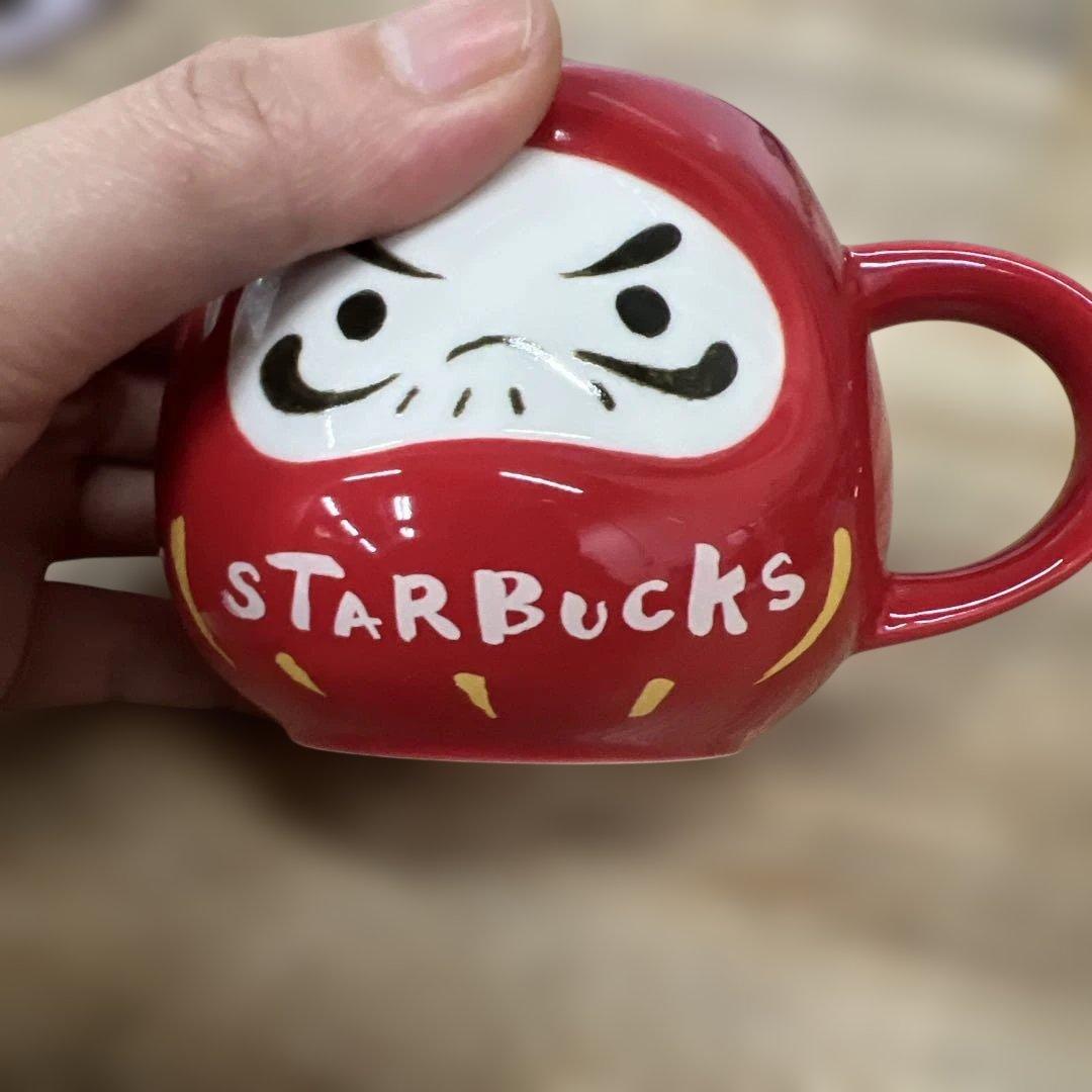新品STARBUCKS スターバックス スタバ マグカップ 赤だるま 237ml
