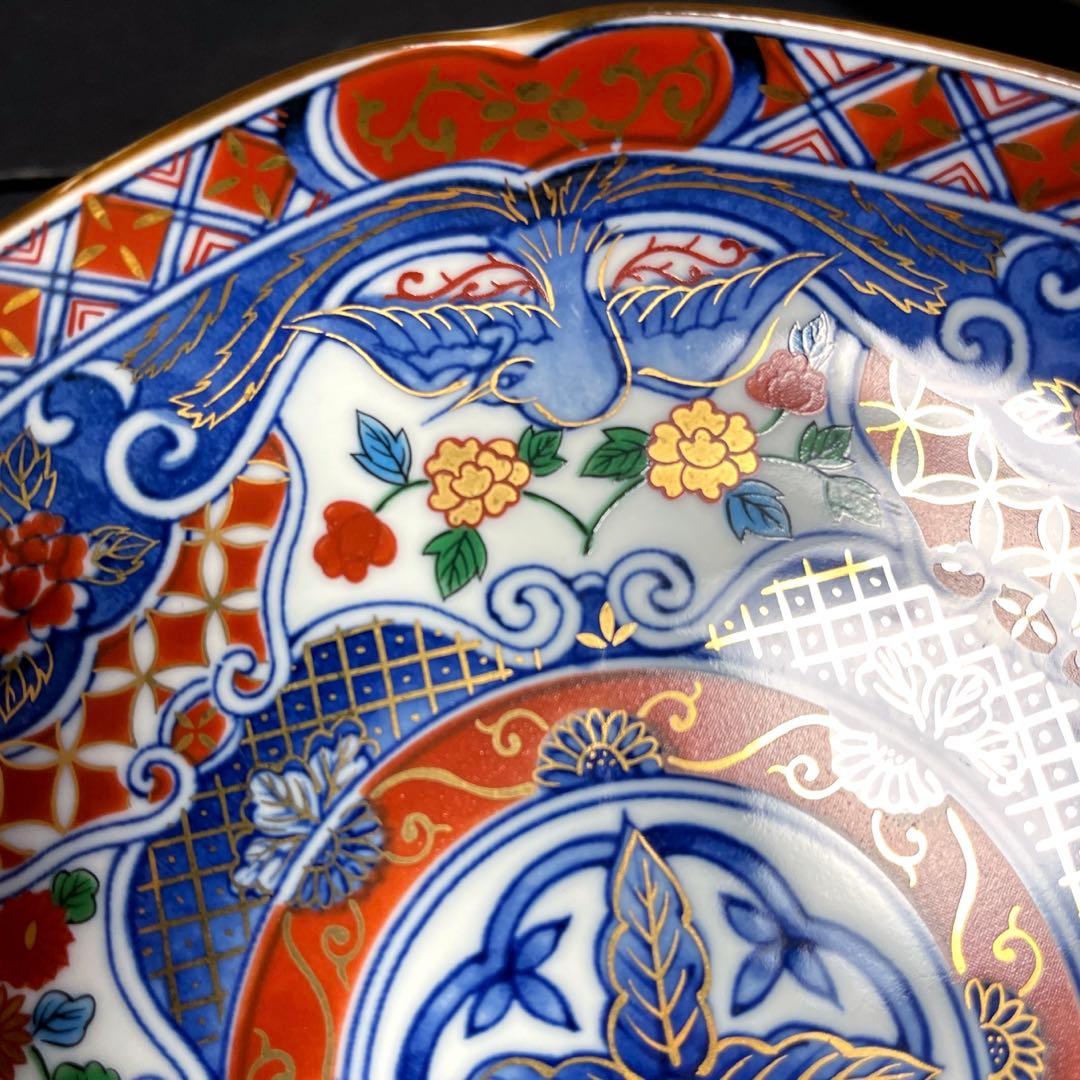 美濃焼　三洋陶器　龍峯窯 花鳥/吉祥文様/金彩 和皿　中皿３枚