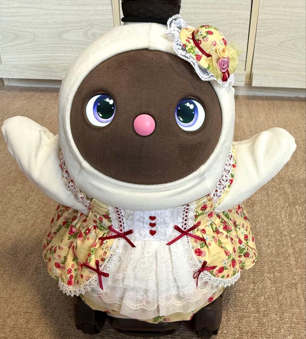 ラボット服　ロリータ風　いちご柄LOVOT らぼっと　ラボットハンドメイド