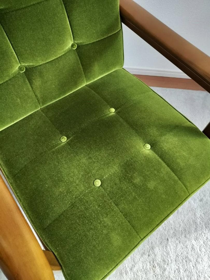 カリモク60 Kチェア　1シーター　モケットグリーン