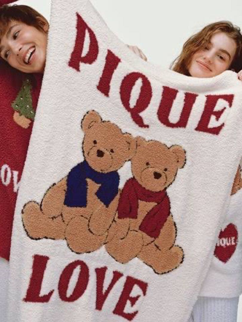 ジェラートピケ　タグ付き未使用　PIQUE LOVE クマ柄 ブランケット