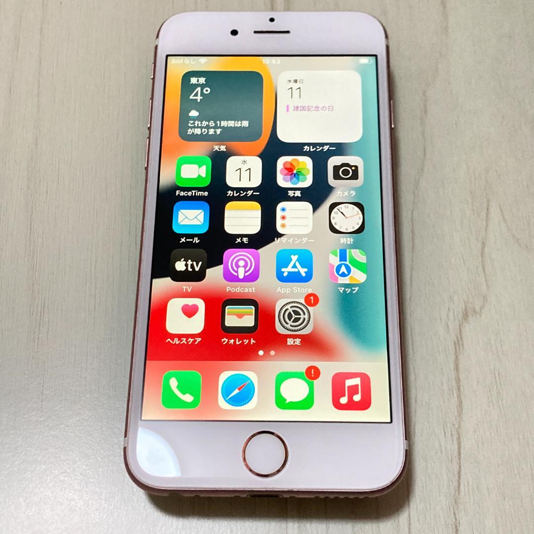 動作品 iPhone 6s R.ゴールド 64GB SIMフリー 充電89％