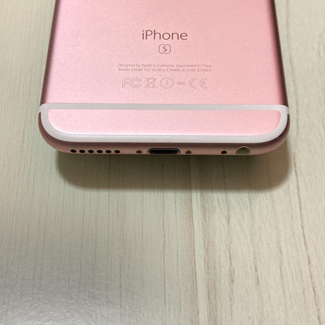 動作品 iPhone 6s R.ゴールド 64GB SIMフリー 充電89％