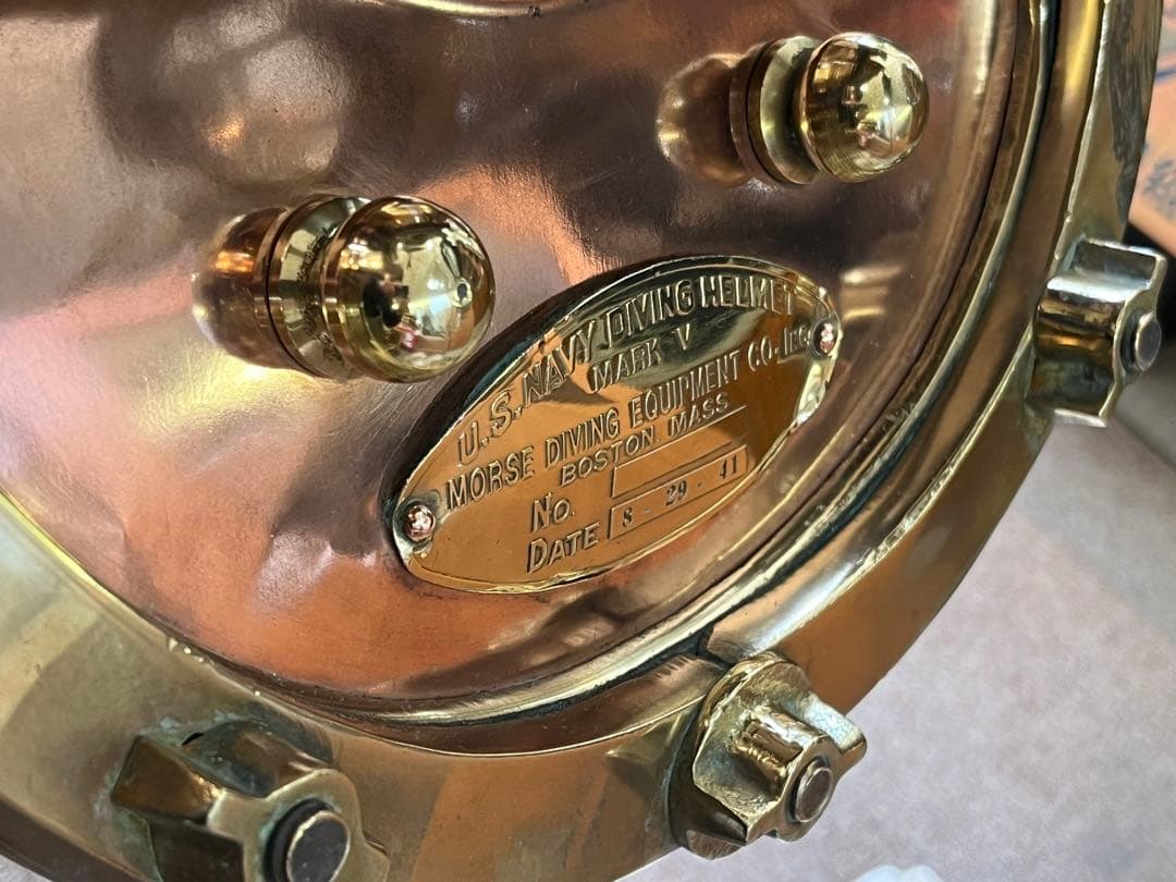 潜水 ヘルメット アンティーク 置物 US NAVY DIVING HELMET