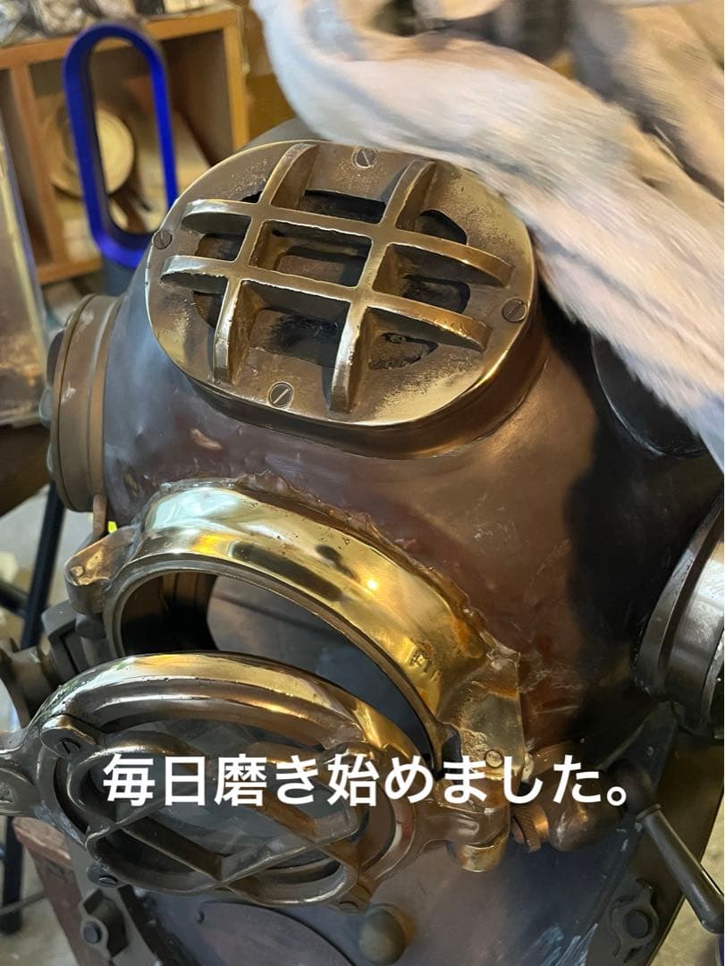 潜水 ヘルメット アンティーク 置物 US NAVY DIVING HELMET