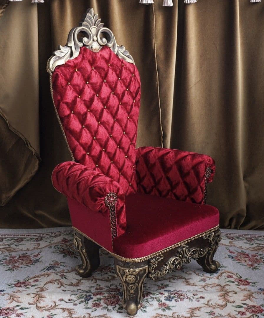 緑茶 1/3肘掛付アンティーク調チェア ダイヤ