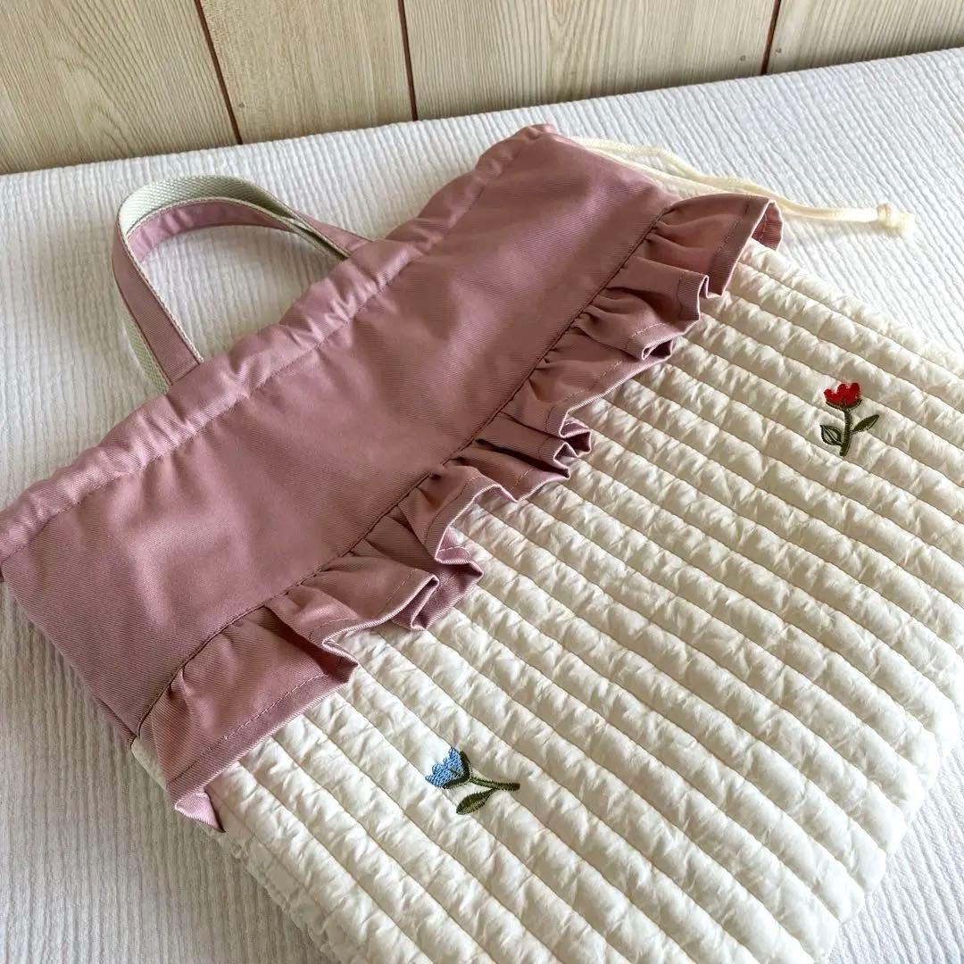 ヌビ 入園入学 セット おはな ピンク フラワー イブル レッスンバッグ 巾着