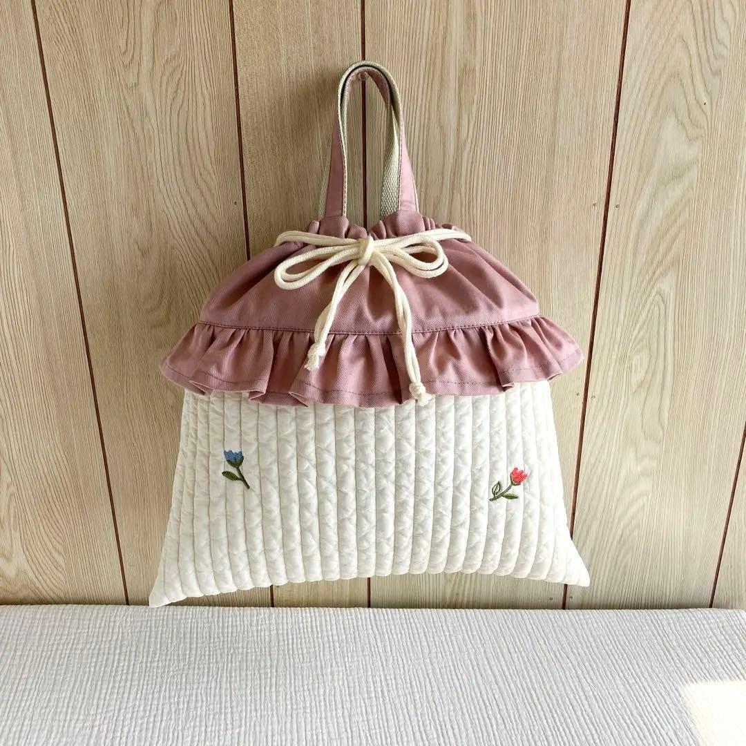 ヌビ 入園入学 セット おはな ピンク フラワー イブル レッスンバッグ 巾着